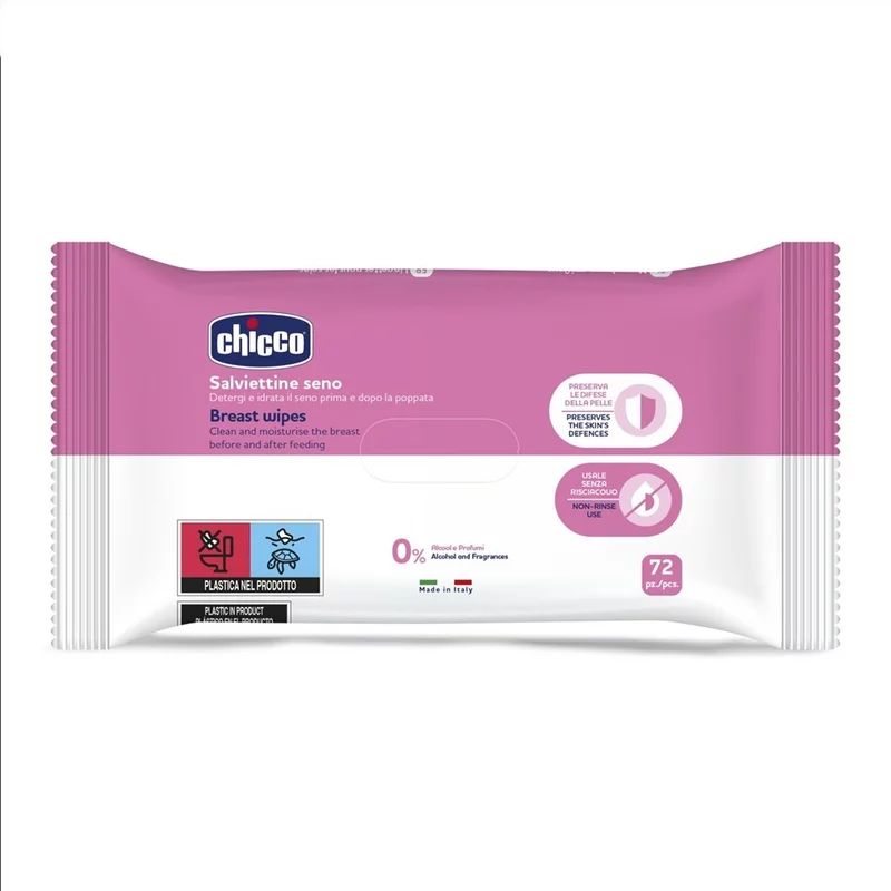 Servetele umede pentru igiena sanului, Chicco, 72 buc 0 luni+