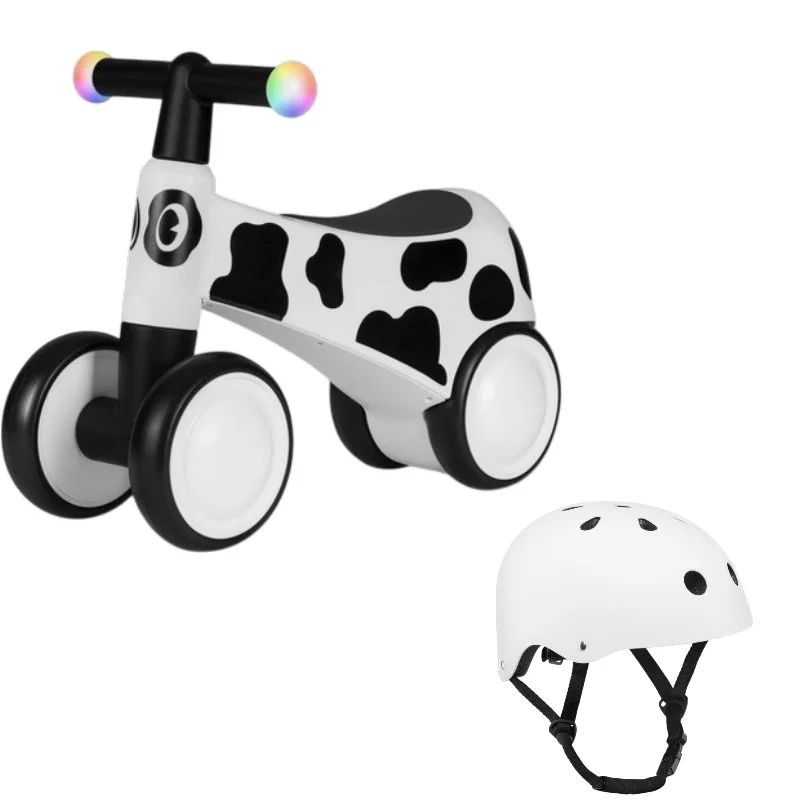 Bicicleta fara pedale, Lionelo, Sammy, Cu 4 roti, Din spuma EVA, Stabila, Manere moi, antiderapante, 12- 36 luni, Greutate maxima suportata 25 kg, Alb + Casca pentru copii, Reglabila 50-56 cm, Alb