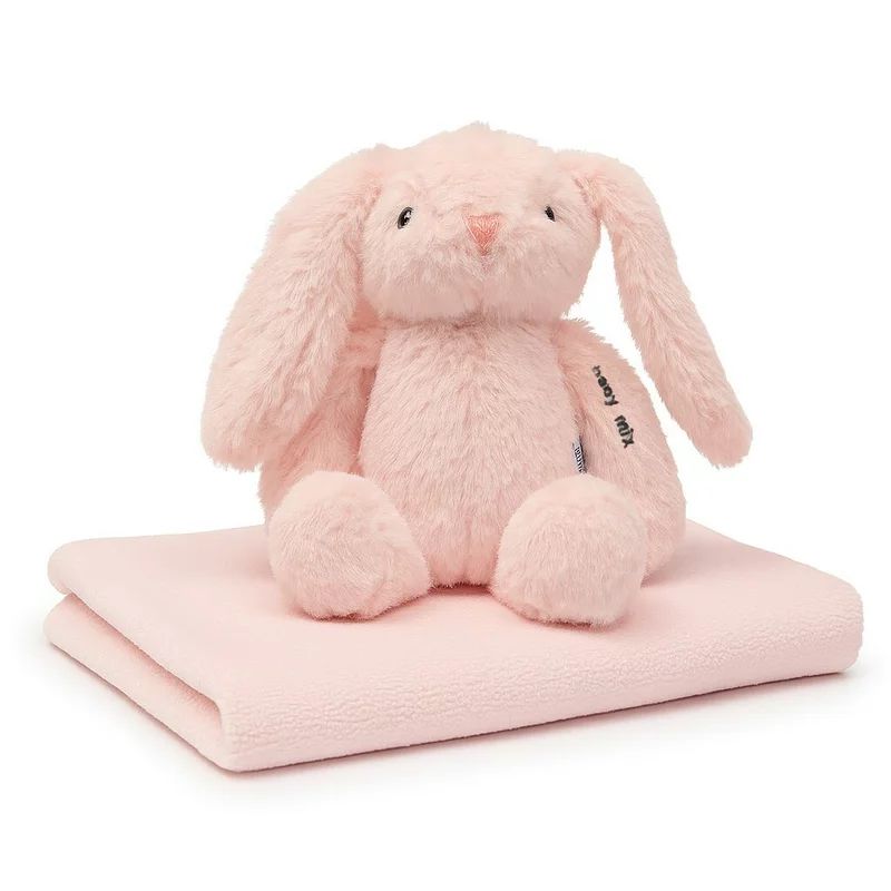 Set cadou iepuras roz cu prosop, Baby Mix, In cutie de carton, Pink