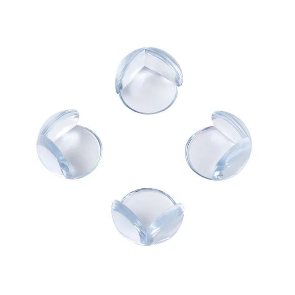 Set protectIi, BabyOno, Pentru colturi ascutite, Absorbtie a socurilor, Cu adeziv, 4 bucati, Transparent