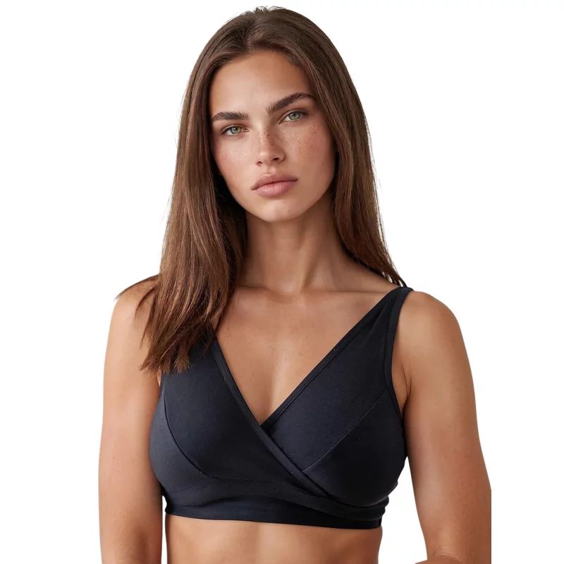 Sutien pentru alaptare, Soft Hug, Fara cusaturi, Masura M, Black
