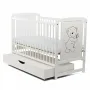 Patut din lemn bebe, 120x60 cm, Cu sertar cu capac, Din lemn de pin si mdf, Stabil si rezistent, Inaltime saltea reglabila pe 3 nivele, Laterala cu 3 bete detasabile, EN716-1, EN716-2, Alb, Babyneeds, Timmi - 5
