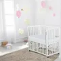 Patut co-sleeper, Qmini, Dalia, Multifunctional, 90x50 cm, Din lemn de pin, Reglabil pe orice treapta de inaltime la patul parintilor, Sistem de ancorare si roti cu frana incluse, Alb - 4