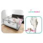 Bariera protectie pat, Primabobo, Bears, XXL, Culisanta, Cu inaltime reglabila 68-98 cm, 180 cm, Gri - 4