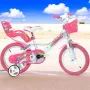 Bicicleta cu pedale, Dino Bikes, Unicorn, Cu roti ajutatoare, Cu cosulet frontal, Cu cosulet pentru papusi, 16 inch, Pana la 60 kg, 5 ani+, Multicolor - 5