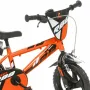 Bicicleta copii, Dino Bikes, R88, Cu roti ajutatoare, 12 inch, Cadru din otel, Pana la 110 cm, Orange - 7