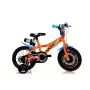 Bicicleta cu pedale, Dino Bikes, Hot Wheels, Cu roti ajutatoare, 14 inch, Pana la 115 cm, Multicolor - 1