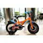 Bicicleta cu pedale, Dino Bikes, Hot Wheels, Cu roti ajutatoare, 14 inch, Pana la 115 cm, Multicolor - 3