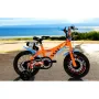 Bicicleta cu pedale, Dino Bikes, Hot Wheels, Cu roti ajutatoare, 14 inch, Pana la 115 cm, Multicolor - 4