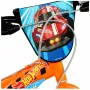 Bicicleta cu pedale, Dino Bikes, Hot Wheels, Cu roti ajutatoare, 14 inch, Pana la 115 cm, Multicolor - 5