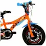 Bicicleta cu pedale, Dino Bikes, Hot Wheels, Cu roti ajutatoare, 14 inch, Pana la 115 cm, Multicolor - 7