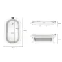 Cadita pliabila, Primabobo, Genua Premium, Cu termometru, dop si suport anatomic, Conform cu standardul european de securitate EN71, 80 x 50 x 22, Gri - 15