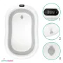 Cadita pliabila, Primabobo, Genua Premium, Cu termometru, dop si suport anatomic, Conform cu standardul european de securitate EN71, 80 x 50 x 22, Gri - 20