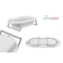 Cadita pliabila, Primabobo, Premium, Cu sezlong de baie, Cu termometru electronic, Cu dop de scurgere, Antiderapanta, Conform cu EN71, Gri - 7