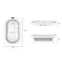 Cadita pliabila, Primabobo, Premium, Cu sezlong de baie, Cu termometru electronic, Cu dop de scurgere, Antiderapanta, Conform cu EN71, Gri - 10