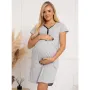 Camasa alaptat, Ismena, Din bumbac, Cu capse pe mijloc, Masura L, Grey - 3