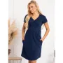 Camasa alaptat, Ismena, Din bumbac, Cu capse pe mijloc, Masura L, Navy - 10