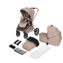 Carucior 2 in 1, Lionelo, Freya, Landou si salteluta ventilate, Pliabil, Reglare spatar-3 pozitii, Suport de picioare-4 pozitii,  Maner reglabil-3 pozitii, Adaptori inclusi compatibili cu Cybex, Maxi-Cosi, Kiddy, Avionaut, Sustine 22 kg, 0luni+, Bej - 5