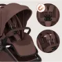 Carucior 2 in 1, Lionelo, Freya, Landou si salteluta ventilate, Pliabil, Reglare spatar-3 pozitii, Suport de picioare-4 pozitii,  Maner reglabil-3 pozitii, Adaptori inclusi compatibili cu Cybex, Maxi-Cosi, Kiddy, Avionaut, Sustine 22 kg, 0luni+, Maro - 33