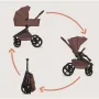 Carucior 2 in 1, Lionelo, Freya, Landou si salteluta ventilate, Pliabil, Reglare spatar-3 pozitii, Suport de picioare-4 pozitii,  Maner reglabil-3 pozitii, Adaptori inclusi compatibili cu Cybex, Maxi-Cosi, Kiddy, Avionaut, Sustine 22 kg, 0luni+, Maro - 5