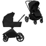 Carucior 2 in 1, Lionelo, Freya, Landou si salteluta ventilate, Pliabil, Reglare spatar-3 pozitii, Suport de picioare-4 pozitii,  Maner reglabil-3 pozitii, Adaptori inclusi compatibili cu Cybex, Maxi-Cosi, Kiddy, Avionaut, Sustine 22 kg, 0luni+, Negru