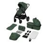 Carucior 2 in 1, Lionelo, Layla, Pana la 22 kg, Cadru aluminiu, Cu landou intarit si salteluta din spuma AirDots, Reversibil, Cu ventilatie 3D, Cu accesorii, EN1888-1, EN1888-2, EN1466, Verde - 4