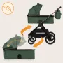 Carucior 2 in 1, Lionelo, Layla, Pana la 22 kg, Cadru aluminiu, Cu landou intarit si salteluta din spuma AirDots, Reversibil, Cu ventilatie 3D, Cu accesorii, EN1888-1, EN1888-2, EN1466, Verde - 33