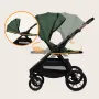 Carucior 2 in 1, Lionelo, Layla, Pana la 22 kg, Cadru aluminiu, Cu landou intarit si salteluta din spuma AirDots, Reversibil, Cu ventilatie 3D, Cu accesorii, EN1888-1, EN1888-2, EN1466, Verde - 34