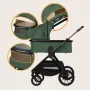 Carucior 2 in 1, Lionelo, Layla, Pana la 22 kg, Cadru aluminiu, Cu landou intarit si salteluta din spuma AirDots, Reversibil, Cu ventilatie 3D, Cu accesorii, EN1888-1, EN1888-2, EN1466, Verde - 37