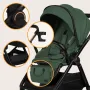 Carucior 2 in 1, Lionelo, Layla, Pana la 22 kg, Cadru aluminiu, Cu landou intarit si salteluta din spuma AirDots, Reversibil, Cu ventilatie 3D, Cu accesorii, EN1888-1, EN1888-2, EN1466, Verde - 38
