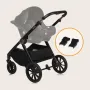 Carucior 2 in 1, Lionelo, Layla, Pana la 22 kg, Cadru aluminiu, Cu landou intarit si salteluta din spuma AirDots, Reversibil, Cu ventilatie 3D, Cu accesorii, EN1888-1, EN1888-2, EN1466, Verde - 40