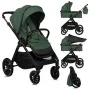 Carucior 2 in 1, Lionelo, Layla, Pana la 22 kg, Cadru aluminiu, Cu landou intarit si salteluta din spuma AirDots, Reversibil, Cu ventilatie 3D, Cu accesorii, EN1888-1, EN1888-2, EN1466, Verde - 41