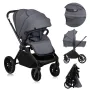 Carucior 2 in 1, Lionelo, Mika Plus, Cadru din aluminiu, Cu landou intarit si salteluta moale, Reversibil, Cu sistem de ventilatie 3D, Cu accesorii, Pana la 22 kg, Conform cu EN1888-1 EN1888-2, EN1466, Gri - 34