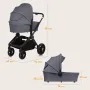 Carucior 2 in 1, Lionelo, Mika Plus, Cadru din aluminiu, Cu landou intarit si salteluta moale, Reversibil, Cu sistem de ventilatie 3D, Cu accesorii, Pana la 22 kg, Conform cu EN1888-1 EN1888-2, EN1466, Gri - 35