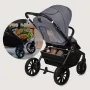 Carucior 2 in 1, Lionelo, Mika Plus, Cadru din aluminiu, Cu landou intarit si salteluta moale, Reversibil, Cu sistem de ventilatie 3D, Cu accesorii, Pana la 22 kg, Conform cu EN1888-1 EN1888-2, EN1466, Gri - 54