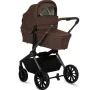 Carucior 2 in 1, Lionelo, Mika Plus, Cadru din aluminiu, Cu landou intarit si salteluta moale, Reversibil, Cu sistem de ventilatie 3D, Cu accesorii, Pana la 22 kg, Conform cu EN1888-1 EN1888-2, EN1466, Mocha Mousse - 9