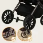 Carucior 2 in 1, Lionelo, Mika Plus, Cadru din aluminiu, Cu landou intarit si salteluta moale, Reversibil, Cu sistem de ventilatie 3D, Cu accesorii, Pana la 22 kg, Conform cu EN1888-1 EN1888-2, EN1466, Mocha Mousse - 39