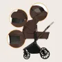 Carucior 2 in 1, Lionelo, Mika Plus, Cadru din aluminiu, Cu landou intarit si salteluta moale, Reversibil, Cu sistem de ventilatie 3D, Cu accesorii, Pana la 22 kg, Conform cu EN1888-1 EN1888-2, EN1466, Mocha Mousse - 41