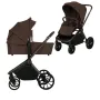 Carucior 2 in 1, Lionelo, Mika Plus, Cadru din aluminiu, Cu landou intarit si salteluta moale, Reversibil, Cu sistem de ventilatie 3D, Cu accesorii, Pana la 22 kg, Conform cu EN1888-1 EN1888-2, EN1466, Mocha Mousse