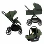 Carucior 3 in 1, FreeON, Zack, Cu cadru din aluminiu, Landou, Scoica auto, Geanta pentru mamici, Conform cu standardele EN 1888:2018 si ECE R129, Olive - 1