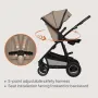 Carucior 3 in 1, Lionelo, Amber, Landou intarit,  Scoica auto testata ADAC, Reversibil, Cu accesorii, Geanta parinti, Pana la 22 kg, Bej - 28