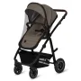 Carucior 3 in 1, Lionelo, Amber, Landou intarit,  Scoica auto testata ADAC, Reversibil, Cu accesorii, Geanta parinti, Pana la 22 kg, Bej - 9