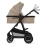 Carucior 3 in 1, Lionelo, Amber, Landou intarit,  Scoica auto testata ADAC, Reversibil, Cu accesorii, Geanta parinti, Pana la 22 kg, Bej - 10