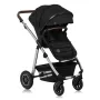Carucior 3 in 1, Lionelo, Amber, Cadru aluminiu, Cu landou intarit si salteluta moale, Cu scoica auto testata ADAC, Reversibil, Cu accesorii, Geanta parinti, Pana la 22 kg, Negru silver - 3