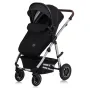 Carucior 3 in 1, Lionelo, Amber, Cadru aluminiu, Cu landou intarit si salteluta moale, Cu scoica auto testata ADAC, Reversibil, Cu accesorii, Geanta parinti, Pana la 22 kg, Negru silver - 8