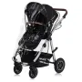 Carucior 3 in 1, Lionelo, Amber, Cadru aluminiu, Cu landou intarit si salteluta moale, Cu scoica auto testata ADAC, Reversibil, Cu accesorii, Geanta parinti, Pana la 22 kg, Negru silver - 10