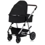 Carucior 3 in 1, Lionelo, Amber, Cadru aluminiu, Cu landou intarit si salteluta moale, Cu scoica auto testata ADAC, Reversibil, Cu accesorii, Geanta parinti, Pana la 22 kg, Negru silver - 11