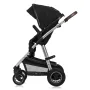Carucior 3 in 1, Lionelo, Amber, Cadru aluminiu, Cu landou intarit si salteluta moale, Cu scoica auto testata ADAC, Reversibil, Cu accesorii, Geanta parinti, Pana la 22 kg, Negru silver - 13