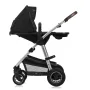 Carucior 3 in 1, Lionelo, Amber, Cadru aluminiu, Cu landou intarit si salteluta moale, Cu scoica auto testata ADAC, Reversibil, Cu accesorii, Geanta parinti, Pana la 22 kg, Negru silver - 15