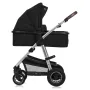 Carucior 3 in 1, Lionelo, Amber, Cadru aluminiu, Cu landou intarit si salteluta moale, Cu scoica auto testata ADAC, Reversibil, Cu accesorii, Geanta parinti, Pana la 22 kg, Negru silver - 17